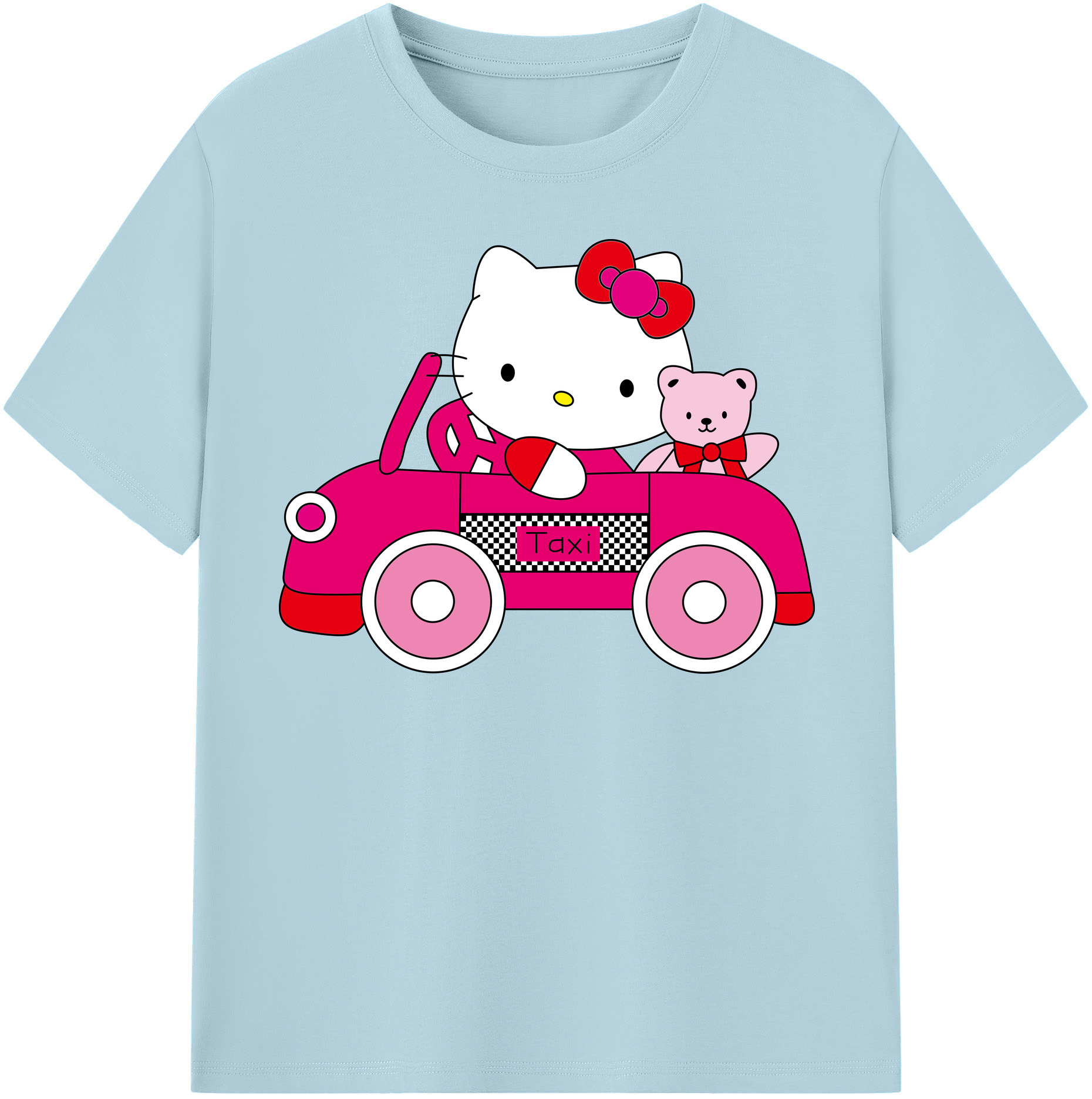 （画像用） Hello Kitty ハローキティ 綿100％半袖Tシャツ（フロントプリント）